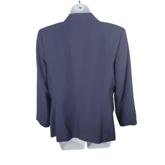 Le Suit Petite Womens Blazer 10 Petite Navy Blue Golden Buttons - Picture 3 of 8